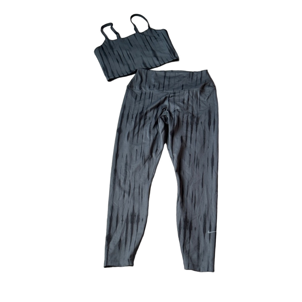Nike One Anthracite/Black Light-Support Longline Bra & Legging Set SIZE S/M
